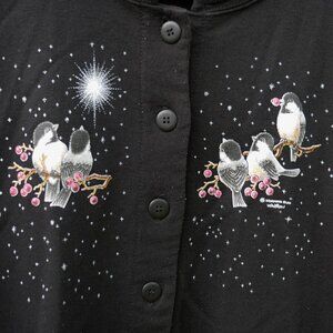 Vintage Retro Ugly Christmas Sweater Button Up Sweatshirt Cardigan 1990s Graphic